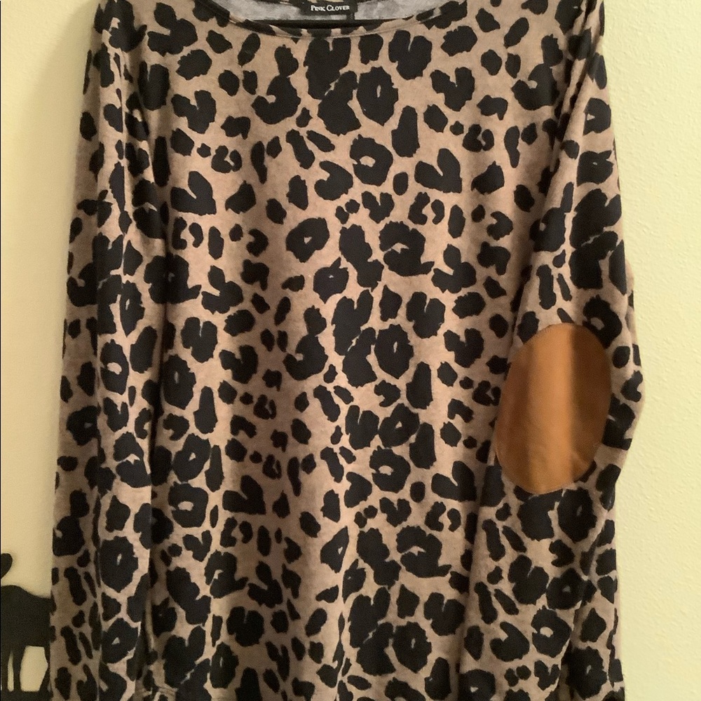 Soft leopard print sweater